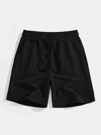 Geometrinen Timanttikuvioitu Polo & Shortsit -setti