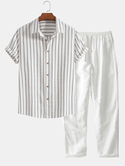 Pellava Stripe Setti