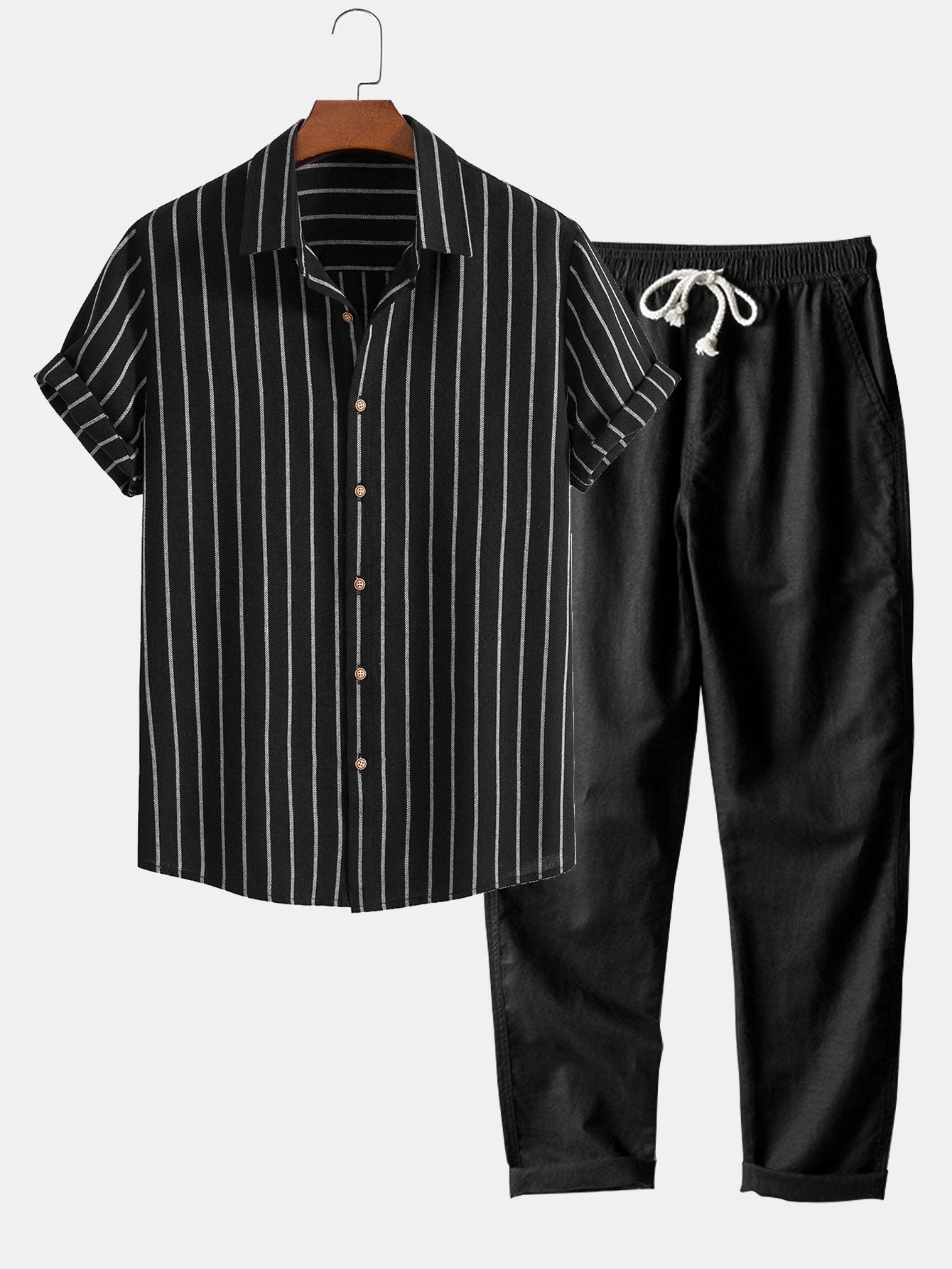 Pellava Stripe Setti