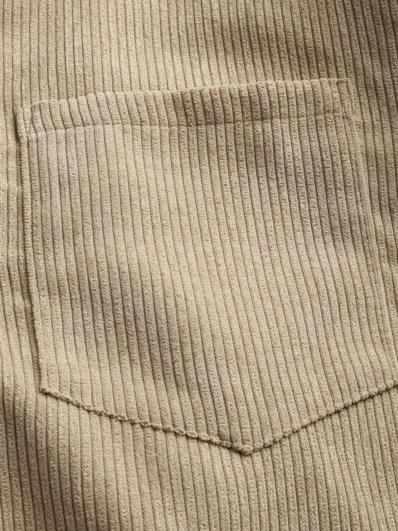 Miesten Puolinappi Corduroy Paita