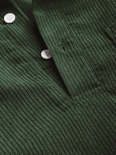 Miesten Puolinappi Corduroy Paita