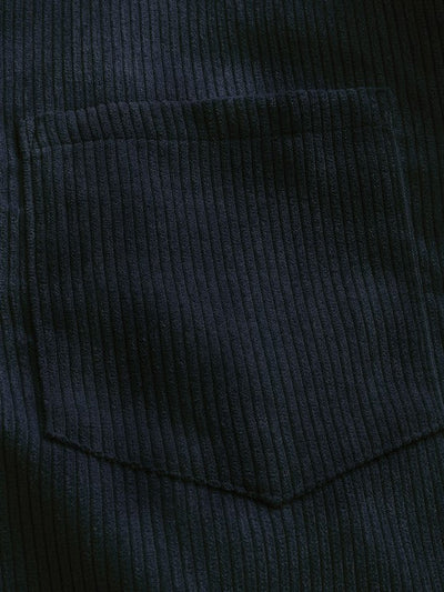 Miesten Puolinappi Corduroy Paita