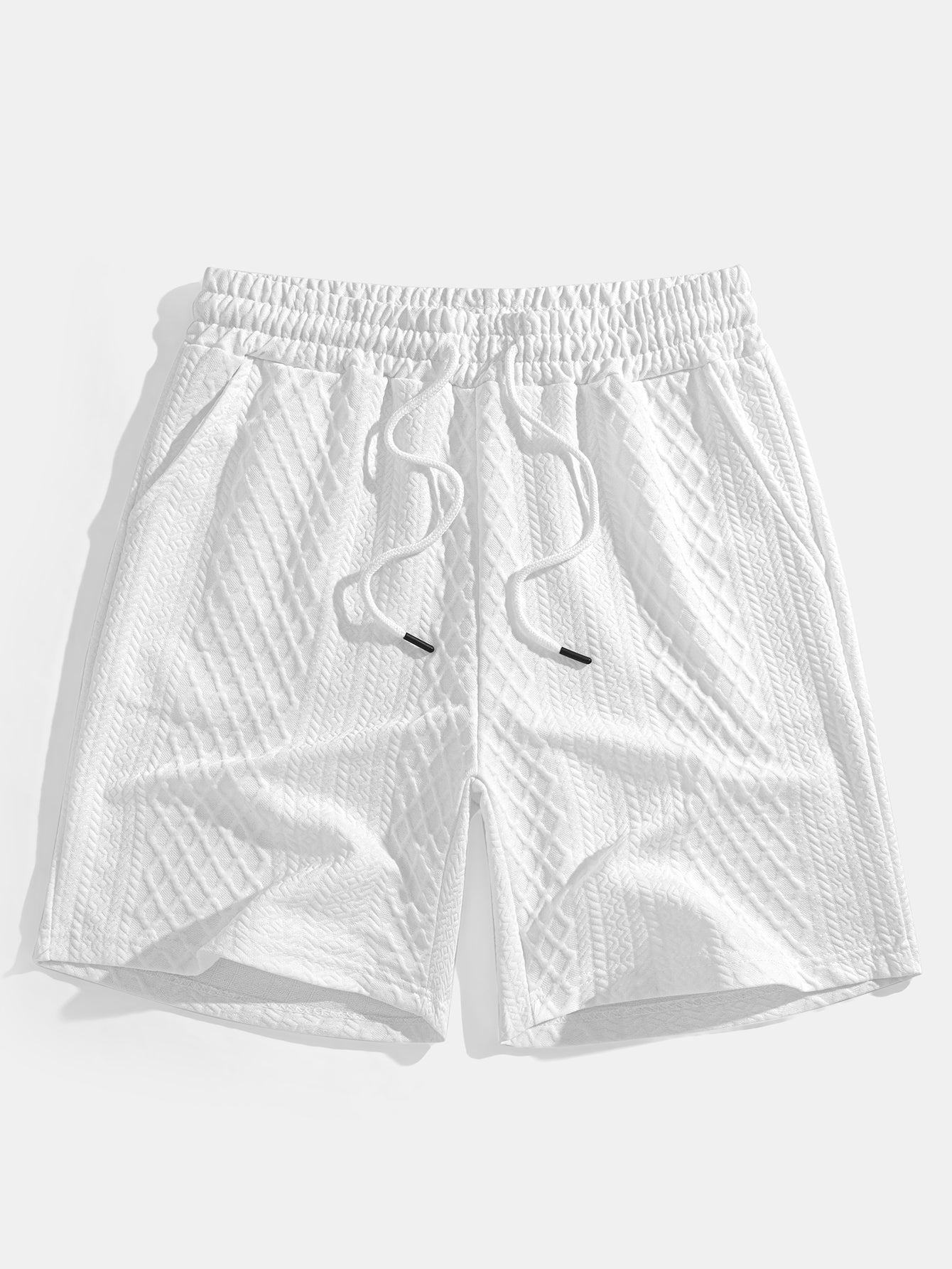 Geometrinen Timanttikuvioitu Polo & Shortsit -setti