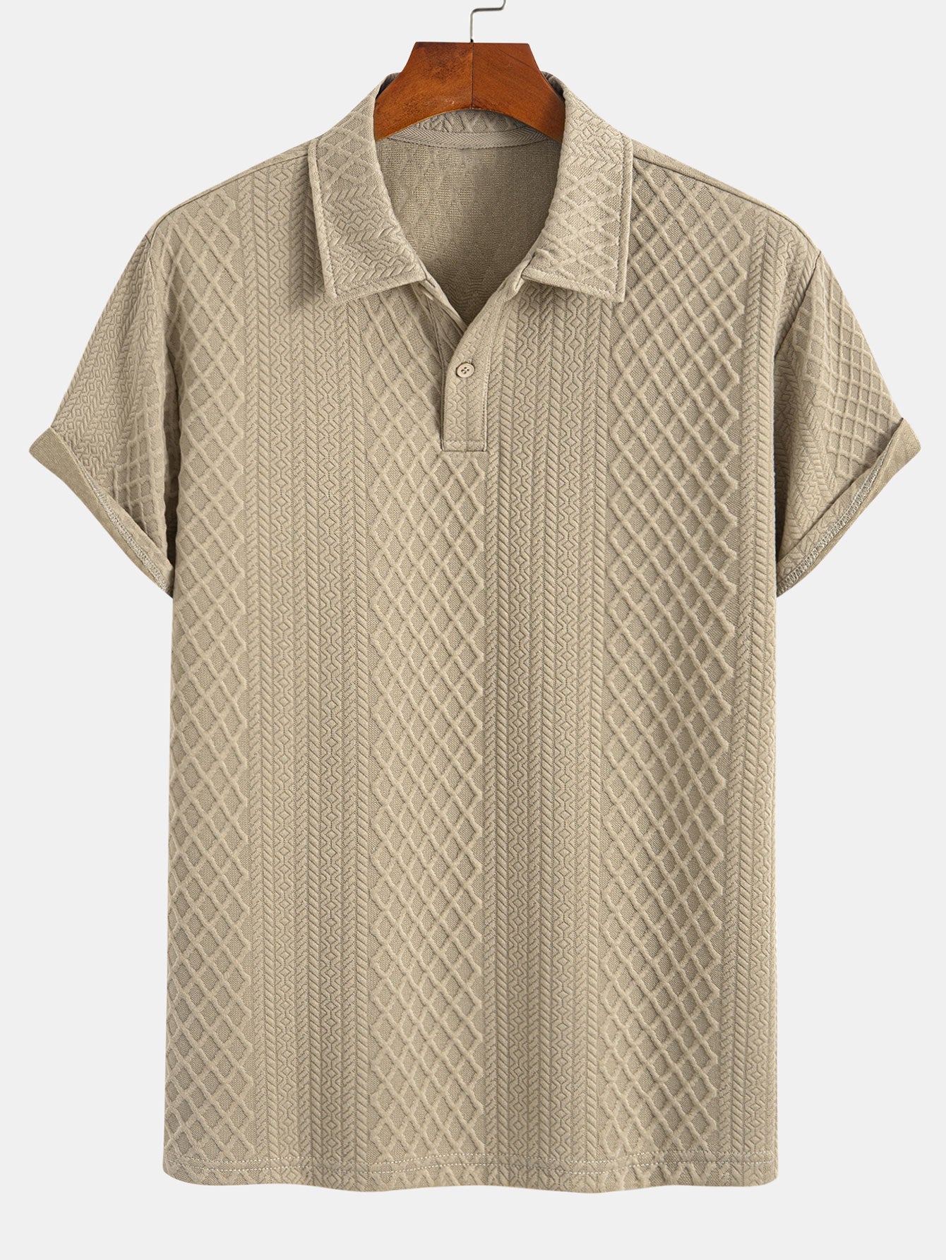 Geometrinen Timanttikuvioitu Polo & Shortsit -setti