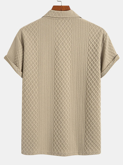 Geometrinen Timanttikuvioitu Polo & Shortsit -setti