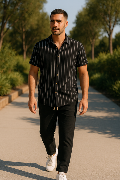 Pellava Stripe Setti