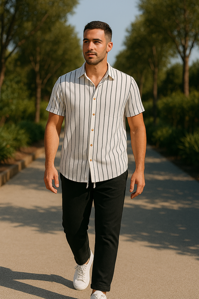 Pellava Stripe Setti
