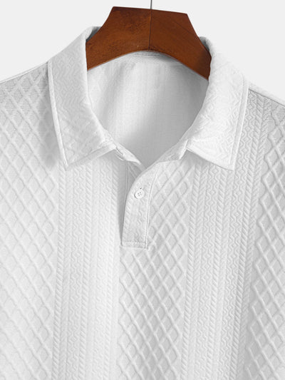 Geometrinen Timanttikuvioitu Polo & Shortsit -setti