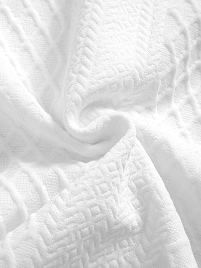 Geometrinen Timanttikuvioitu Polo & Shortsit -setti